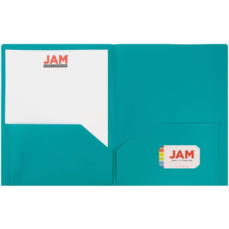 JAM Paper مجلدات جام بيبر البلاستيكية ذات جيبين - مجلدات مدرسية متينة - ألوان عصرية متنوعة - 6/عبوة - Image 2